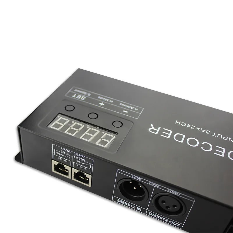 24 канала Dmx декодер Dmx512 преобразователь постоянного напряжения 24 Ch Cv Pwm 3A X 24 канала