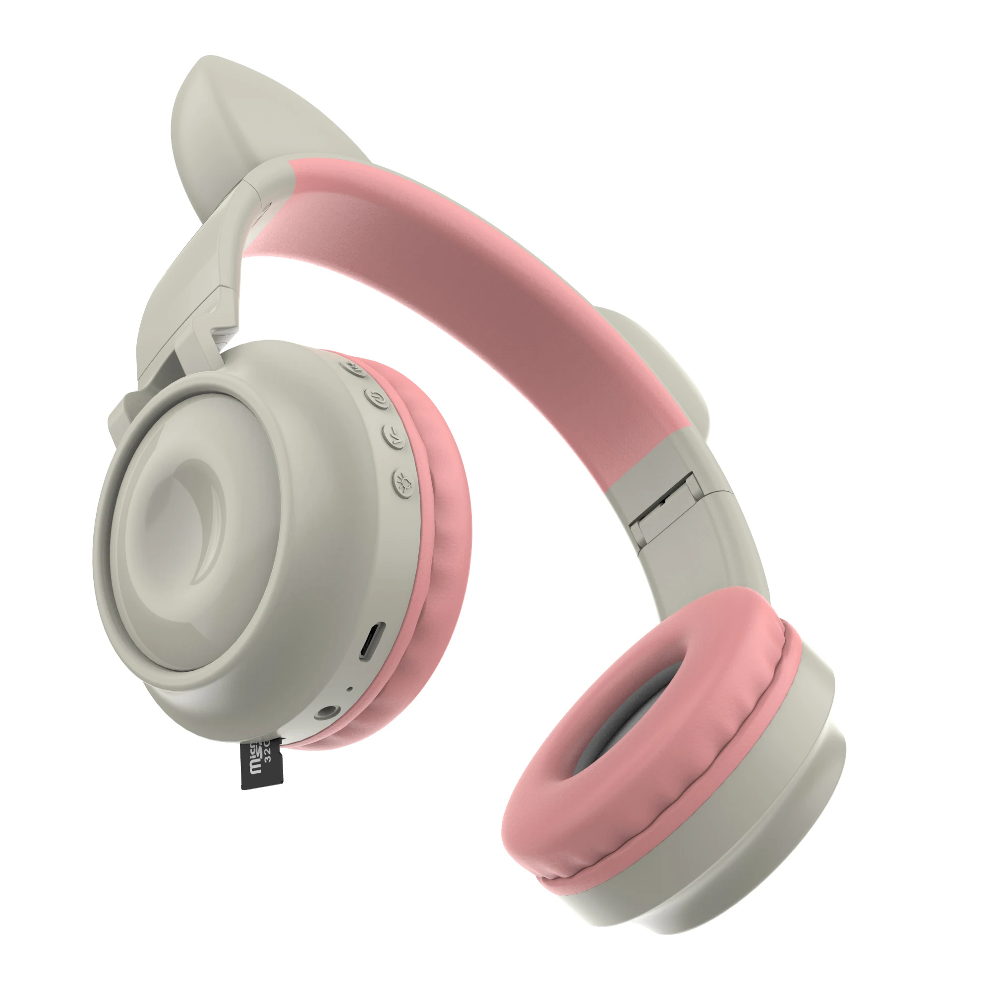 New fantasy elf LED Cat Ear Headphones Bluetooth 5 0 Young People Kids Stereo gamingHeadset Support TF Card 3 5mm Plug With Mic