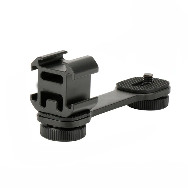 Черный Для Gimbal Zhiyun Smooth 4 Snoppa Atom Hot Shoe крепление микрофона адаптер кронштейн для DJI Osmo Mobile 3 Osmo карман - Цвет: Черный