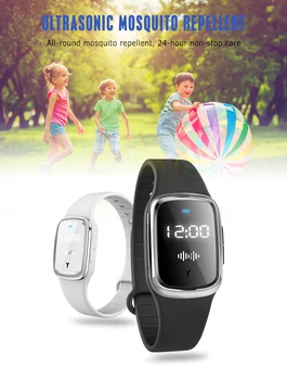 

2020 NEW Ultrasonic Anti Mosquito Insect Pest Bugs Repellent Repeller Wrist Bracelet With LED Time Display Repellents