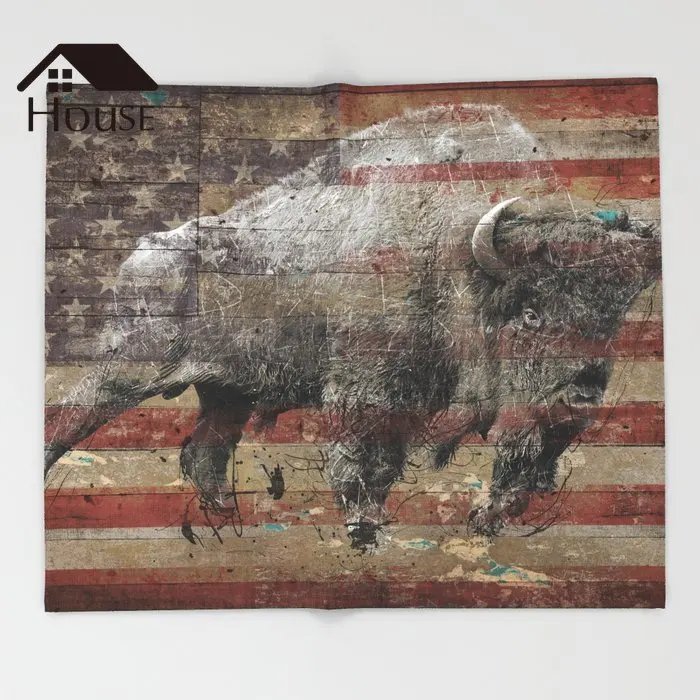 Бигхаузы плед Американский Bison 2 пледы одеяло теплое одеяло из микрофибры