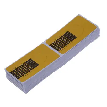 

100PCS Nail Art Tips Golden Extension Forms Guide DIY Tool Acrylic UV Gel