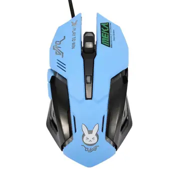 

Gaming Mouse Silent Click 7 Colors Backlit Optical Game Mice Ergonomic USB Wire Ergonomically design to fit different hand 1016