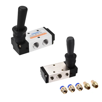 

uxcell 1pc Air Hand Lever Operated Valve 1/4" PT Manual Hand Pull Solenoid Valve 2 Position 5 Way Aluminum Alloy