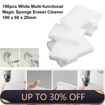 

Sponge Eraser Cleaner 100pcs White Multi-functional Magic Wipe Kitchen Home Dishwashing Cleaning Sponge 100 x 60 x 20mm
