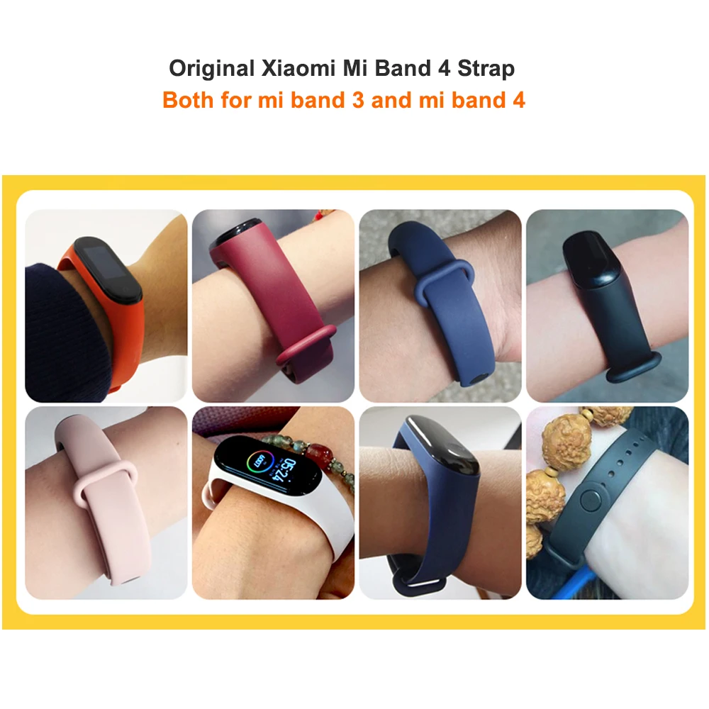 xiaomi mi ремешок с 4 ремешками для mi Band 4 и xiaomi band 3, цветной сменный браслет на запястье 3 mi band 4