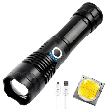 

2020 New Style P50 Power Torch USB Charging with Battery Indicator LED Multi-Function Outdoor Lighting Torch