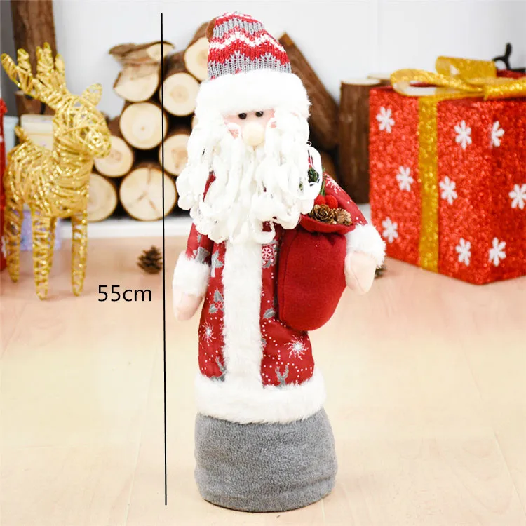 santa claus 228 47 см Санта-Клаус Снеговик Рождественские куклы Рождественские украшения для дома выдвижные стоячие игрушки для вечеринки в честь Дня Рождения подарок для детей - Цвет: santa claus 228