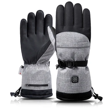 

Heated Winter Gloves for Men, Rechargeable Battery Heated Gloves Waterproof Windproof Winter Thermal Gloves Hands Fingers