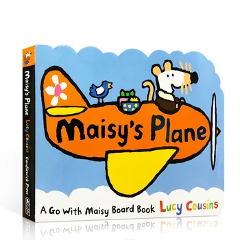 

Mouse Bobo Series English Maisy's Plane Transportation Cardboard Reading English Book Picture Book Educational Toys for Children