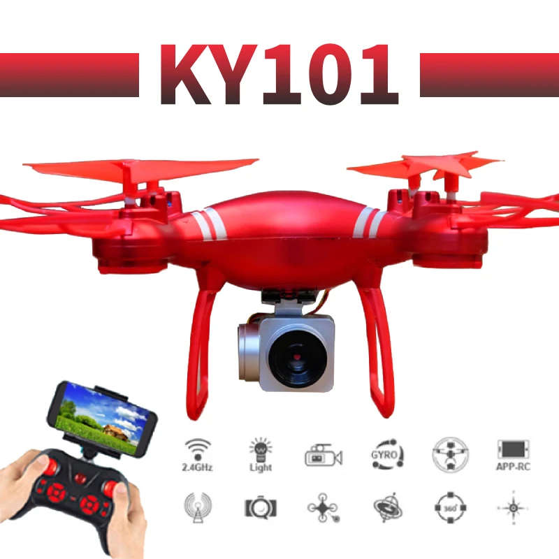 KY101 Профессиональный Дрон для камеры 720p WiFi FPV щетка Пропеллер мотора длинная