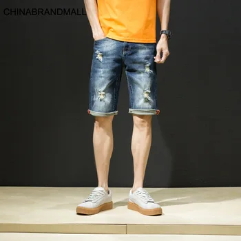 

Ck318 Trend Cowboy Shorts Men Seven Points Pants Summer Youth Leisure Shorts Zi Loose Breeches 28-40