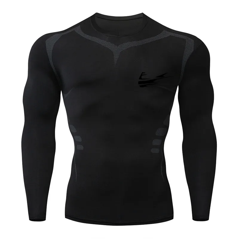 Новая брендовая мужская футболка для фитнеса и бега, компрессионная и быстросохнущая футболка для фитнеса и бега - Цвет: 26