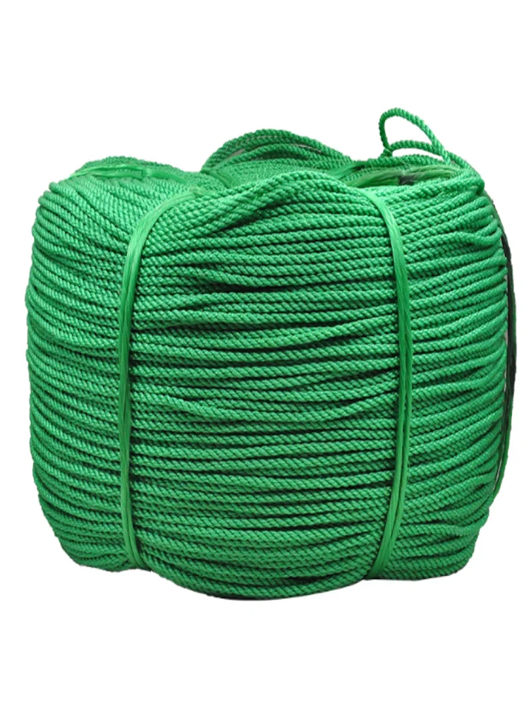 HQ 1-20MM Hard Plastic Nylon Knitting Rope Heavy Duty Truck Parachute  Outdoor Bound Hanging Greenhouse Polyethylene Rope Cable