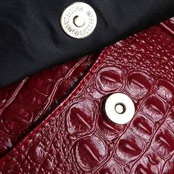 

Women Tassel Leather Backpack Anti-theft School Shoulder Bag Crocodile Pattern Travel Rucksack C90E