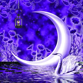 

SHENGYONGBAO Art Cloth Custom Moon Theme Photography Backdrops Studio Prop Background E17506-1058