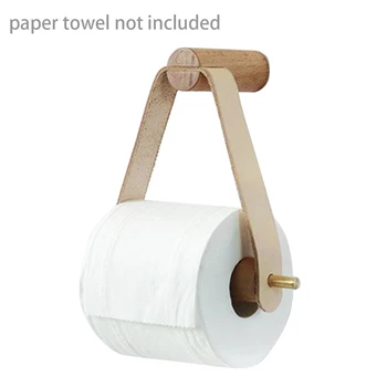 

Wall Mount Wooden Roll Paper Holder Kitchen Toilet Storage Multipurpose Hotel Home Bathroom Sturdy Vertical Easy Install