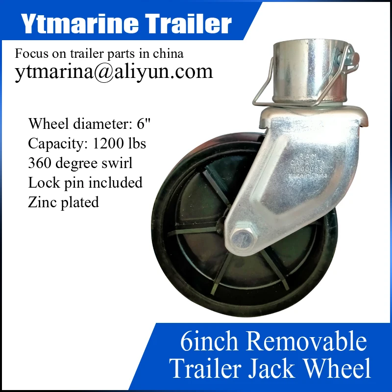 Trailer jack parts accessories,Removable Trailer Jack Caster wheel with pin, Zinc Finished metal 1200 lbs camper boat swivel 10pcs 20mm snap swivel hook strap zinc alloy metal clasp for making bags