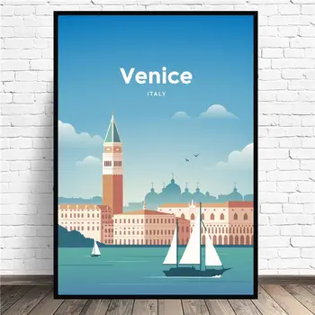 

Venice Travel Canvas Wall Art Print Modern Poster Wall Pictures Living Room Decor