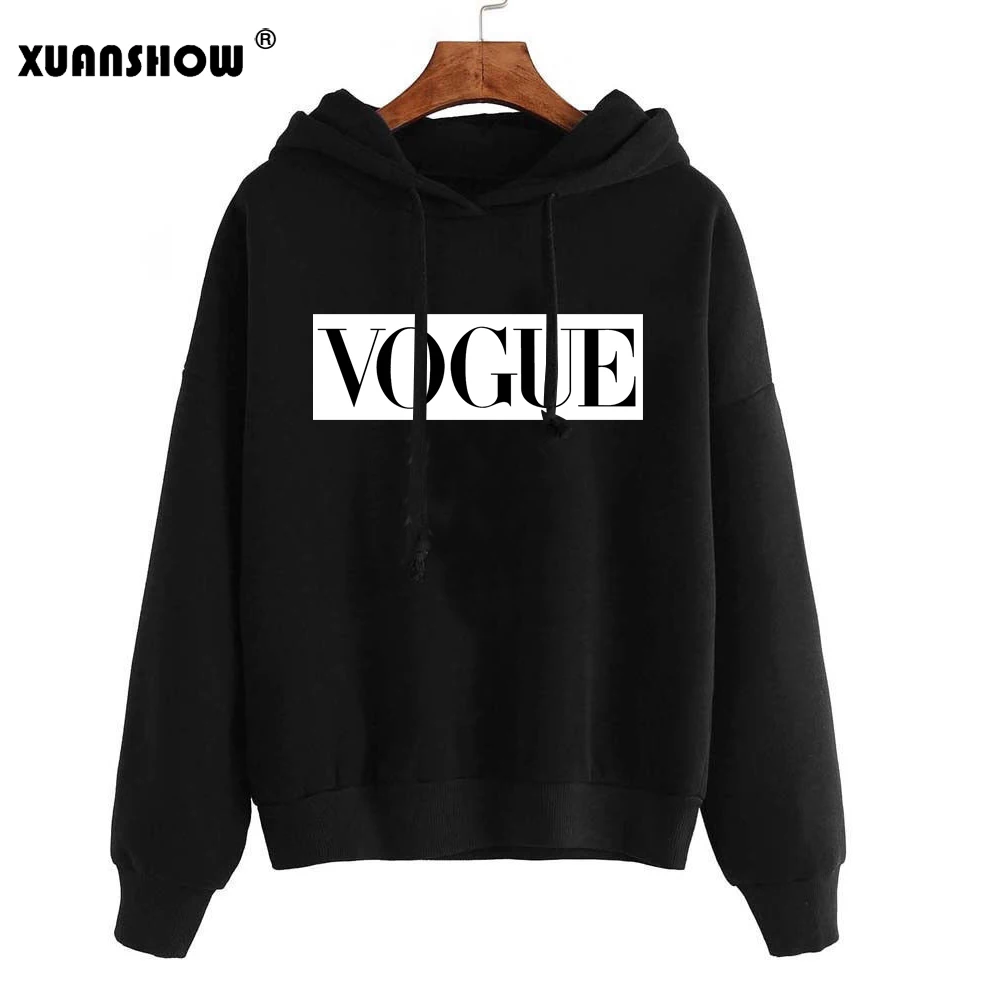

XUANSHOW 2019 Women Hoodies Sweatshirts Autumn Winter Long Sleeve Hoody Jumper Pullover Top Blouse Bluzy Damskie Sudadera Mujer