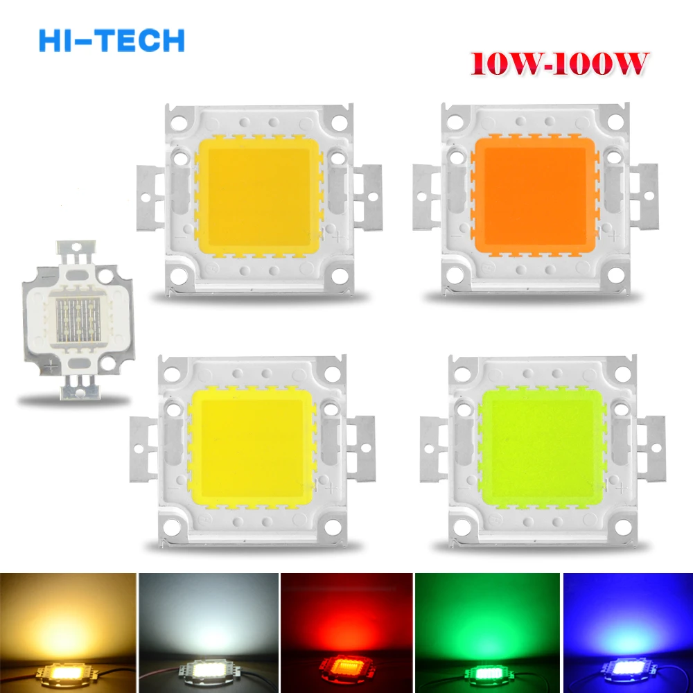 Cob Led Chip Lamp 10w 20w 30w 50w 100w Bulb Chips For Spotlight