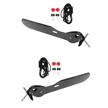 

MagiDeal 2x Kayak Canoe Rudder Foot Control Direction Kit Fishing Accessory