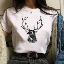 Best Price Graphic tees tops Antler head tshirts women funny t shirt O-neck T-shirt Vintage Vogue Ullzang Mujer_T-Shirt Best Price Graphic tees tops Antler head tshirts women funny t shirt O-neck T-shirt Vintage Vogue Ullzang Mujer_T-Shirt