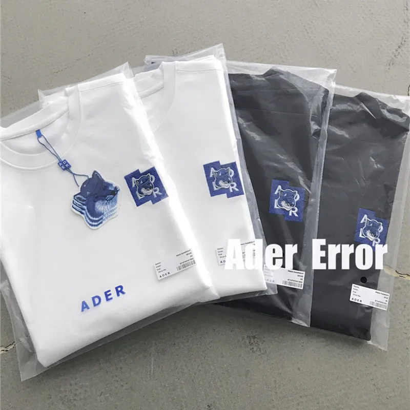 FOX Adererror Embroidery Maison Kitsune T shirt Men Women 1:1 High Quality Ader Error Embroidered T shirts Z stitch Tee Tops