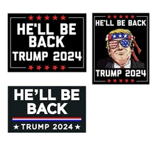 Pegatinas de coche volverá Trump 2024 parachoques del coche ventana etiqueta de estilo de coche Auto cuerpo etiqueta Exterior decoración pegatinas