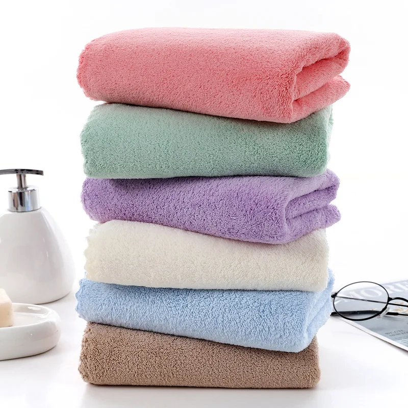 New Style Hand Towel 34x75cm Pure Color Microfiber Facial Towel