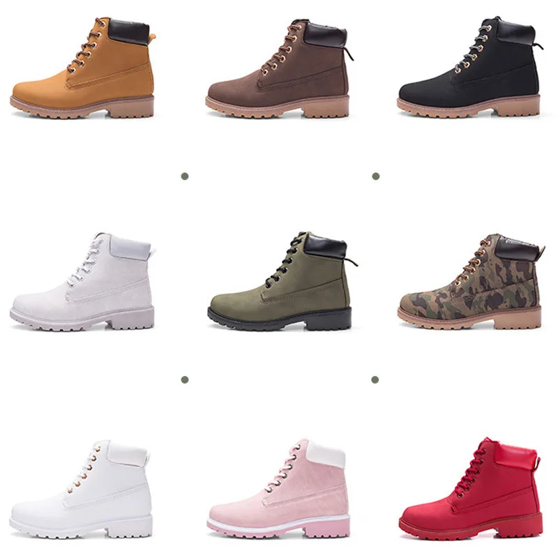 Boots Woman Flat Bottom Red Martin Boots Boots Lovers Short Boots Woman Silver Dollar Boots2019