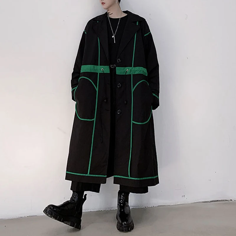 XITAO Drawstring Trench Women Fashion New Vintage