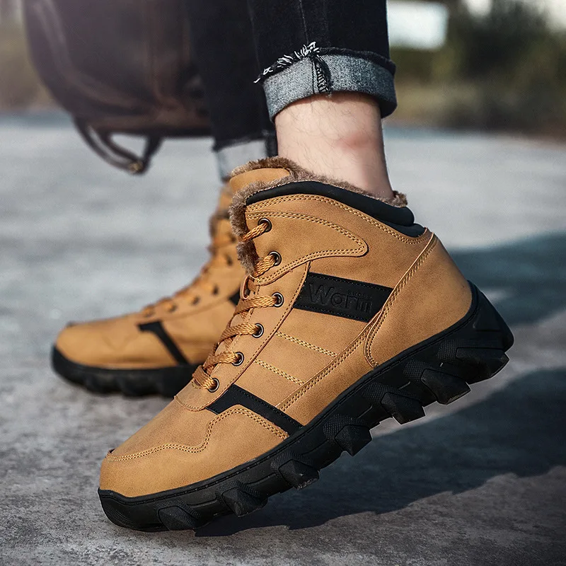 

2019 Genuine Leather Martin Boots Autumn And Winter New Style Casual Fashion Short Boots Men's Elevator Shoes MEN'S SHOES Outdoo