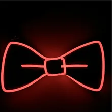 Модный мужской светодиодный галстук на проволоке, светящийся Неоновый мигающий светильник, галстук-бабочка для клуба, косплей, вечерние украшения