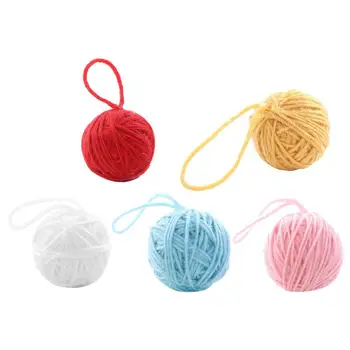 

5pcs Handmade Pendants Wool Balls Xmas Ornaments for Xmas Tree Home Mall Festival