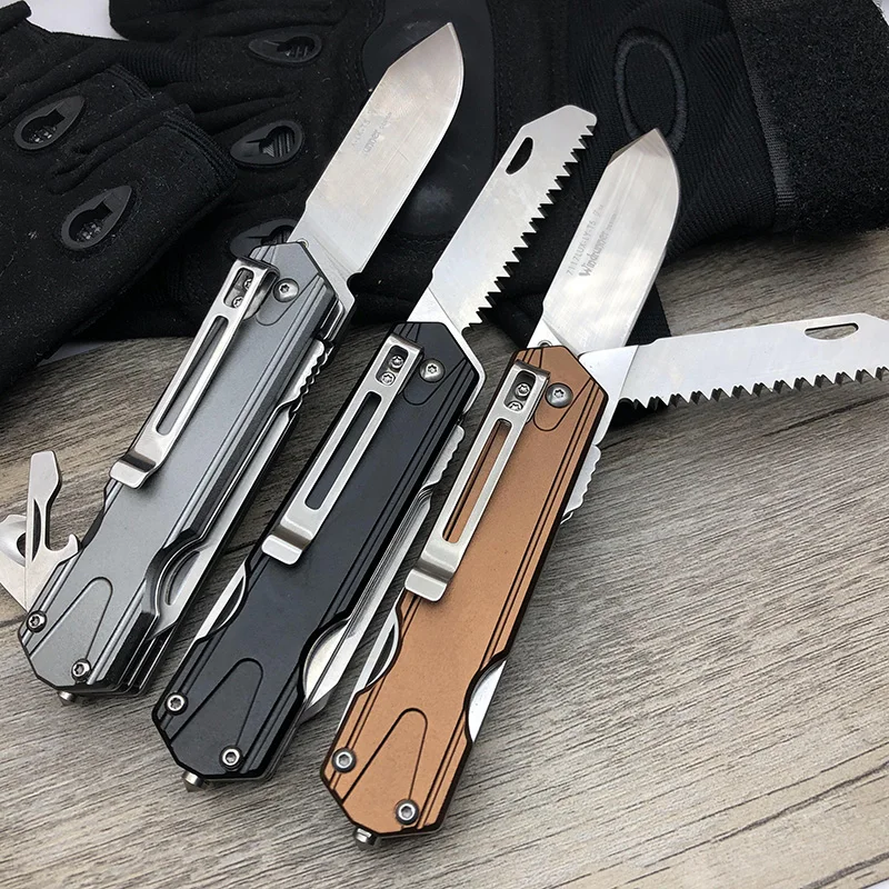 Sanremu-7117-Folding-Multi-Tool-Messer-12C27-Klinge-Aluminium-Griff-Outdoor-Camping-Jagd-Obst-Schneiden-Messer (1)