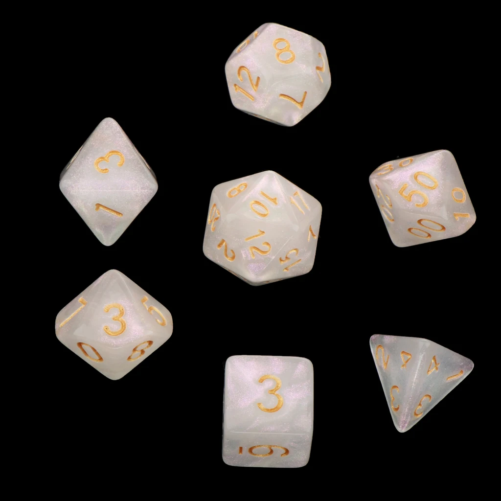 7Pc Multi-sided Dices Set D4-D20 MTG DND RPG Board Game Dice for D&D Roleplaying Party Casino Table Game Toy