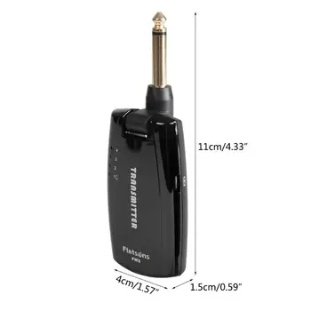 

Wireless Guitar System 2.4GHz Rechargeable 4 Channels Transmitter Receiver N0HA