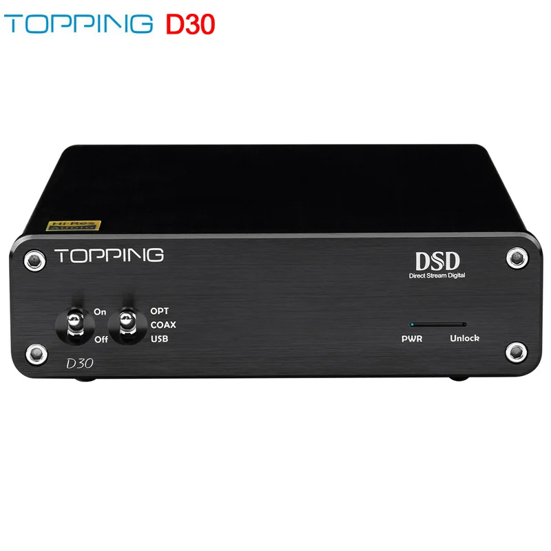 TOPPING D30 DSD аудио декодер USB коаксиальное Оптическое волокно XMOS CS4398 24 бит 192 кГц