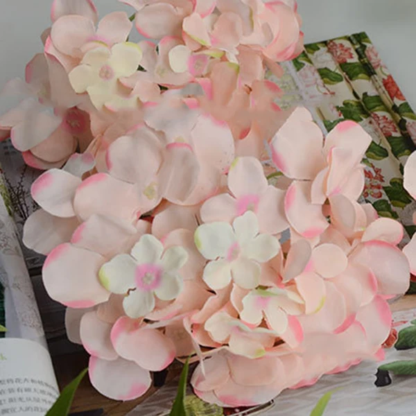 Искусственная гортензия букет цветок, шелковые цветы с бесплатным стержнем для дома украшение для свадьбы подарок FAS6 - Цвет: candy pink
