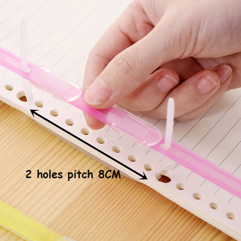 10 Sets Plastic Binding Clips Two Holes Loose-leaf Binding Clips Color Clips loose leaf binding coil,book binding supplies,loose leaf binder clips,binder clip