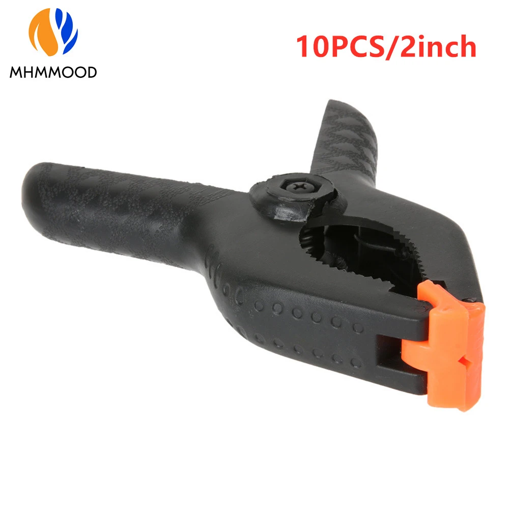 

10pc 2inch Spring Clamps DIY Woodworking Tools Plastic Nylon Clamps For Woodworking Spring Clip Photo Studio Background Dropship