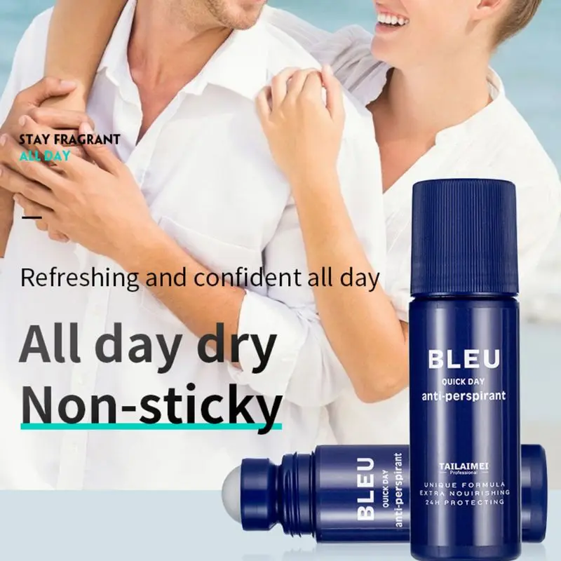 

75ml Odor Remover Rolling Bead Armpit Underarm Smell Removal Refresh Body Deodorant Woody Fragrance Summer Sweat for Men