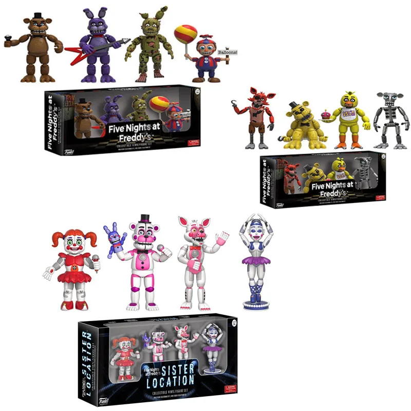 FUNKO POP Five Night At Freddy's FNAF Фигурки игрушки Foxy Freddy FNAF sister расположение ПВХ модель игрушки для детей подарок