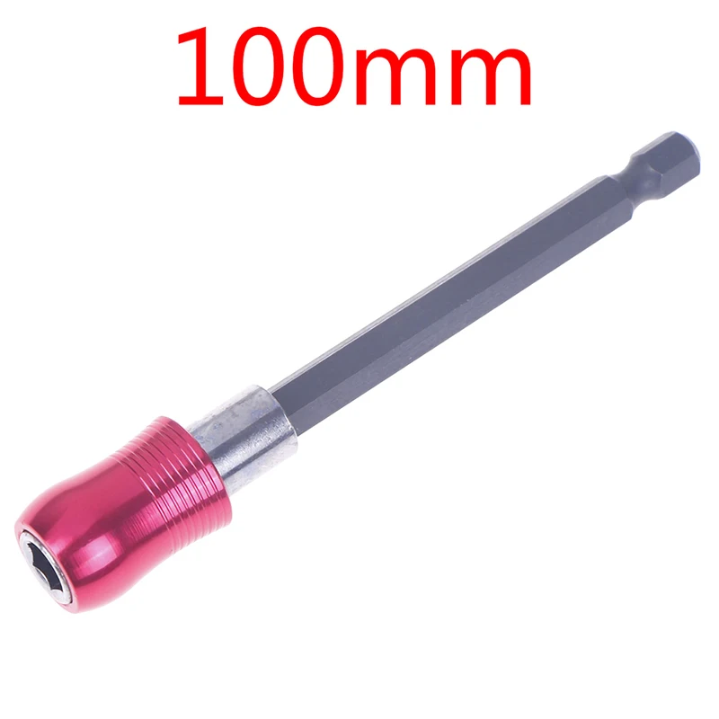1 шт. 1/" 60/100 мм дюймов Магнитный шестигранным хвостовиком Quick Release отвертка бит Держатель гибкий удлинитель - Цвет: 100mm