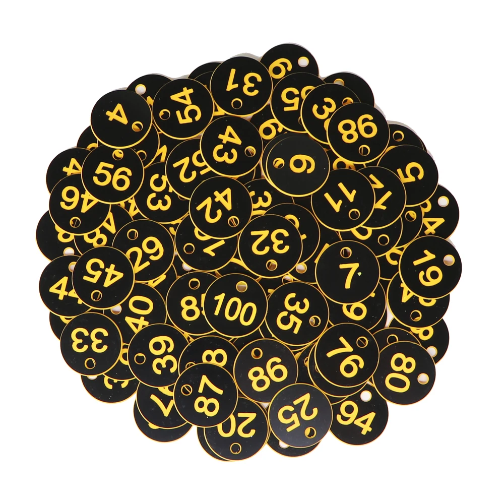 20-100PCS 16 Color Round Number Beehive Label Beekeeping Box Numbered With Hole Tag Animal Livestock Markers Classification Sign