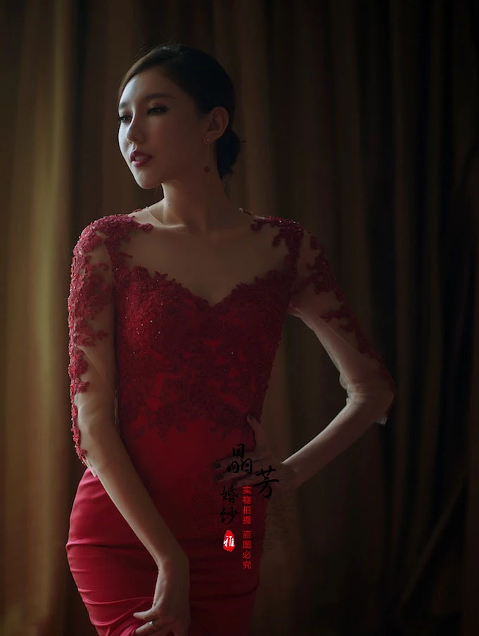 Robe de soiree сексуальное vestido de festa Русалка Кружева Аппликация вечернее торжественное платье с рукавом три четверти платья для матери невесты