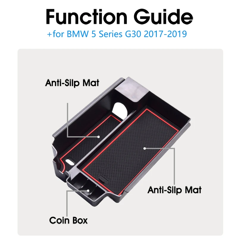 Для BMW 5 серия G30 520 530 540 520d 525d 540d G31 M5 м Мощность подлокотник ящик для хранения автомобиля организатор аксессуары ванной комнаты