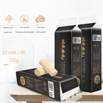 

Practical 10 Rolls / Lifting Toilet Paper Plant Protection Coreless Roll Paper Protable Kitchen Home Clean Supplies//