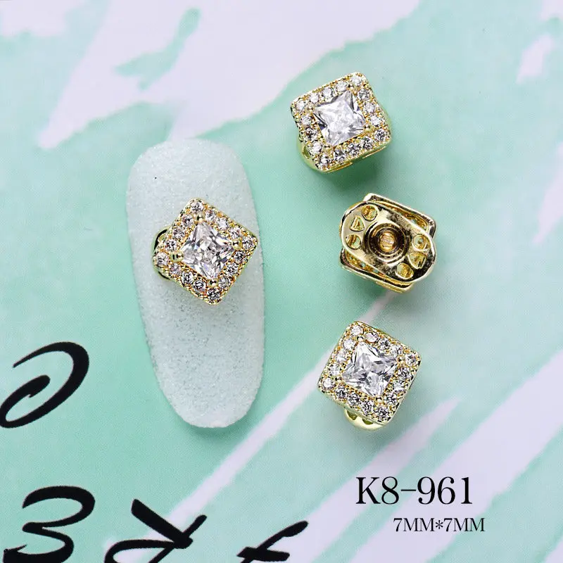 5 шт цветок вращающийся Циркон дизайн ногтей украшения металлические роскошные алмазные аксессуары для ногтей профессиональные материалы для дизайна ногтей - Цвет: 961